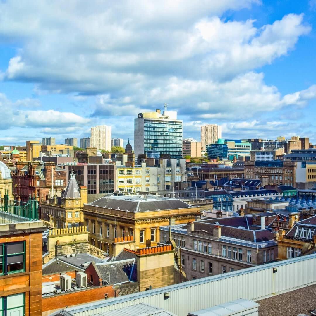 Beautiful Flat With Panoramic Views Over The City Glasgow Exterior photo